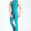 Latex Male Fishtail Stripe Catsuit