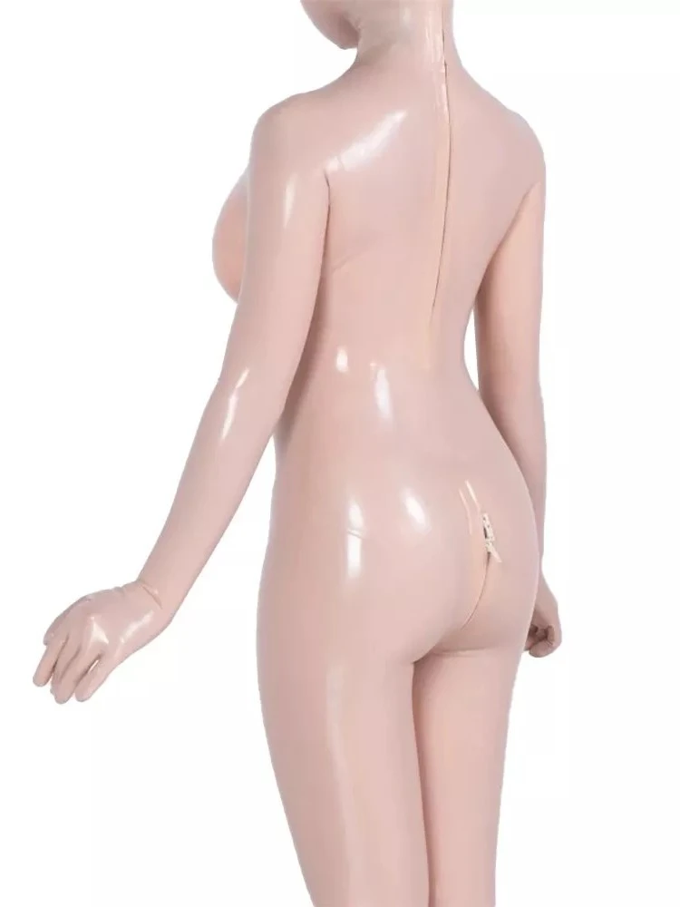 Latex Meat pink Full Catsuit Latex Meat pink Full Catsuit