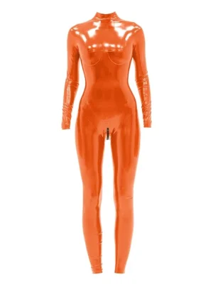 Latex Orange Catsuit