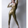 Short sleeved latex catsuit