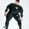 Latex Black Inflatable Full Body Zentai Suit