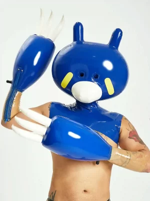 Latex Cartoon Bear Shaped Inflatable Hood Latex Cartoon Bear Shaped Inflatable Hood