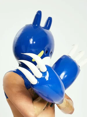 Latex Cartoon Bear Shaped Inflatable Hood