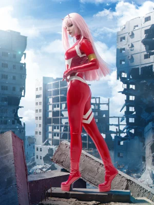 Latex Darling in the Franxx 02 Cosplay Suit