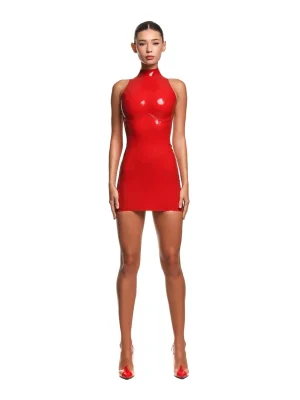 Latex Dress Casey Red