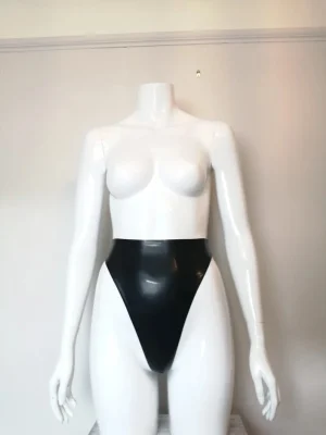 Latex High-waist Thong Back Knickers