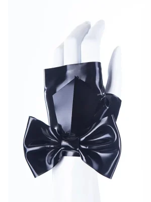 Latex Knuckle gloves with bow