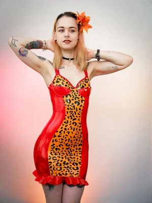 Latex Leopard Dress