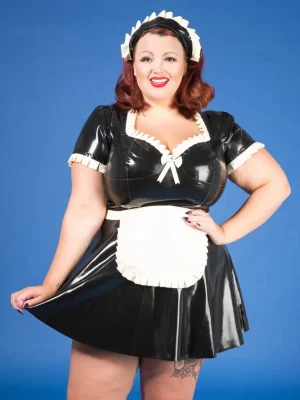 Latex Plus Size Uniform Dress