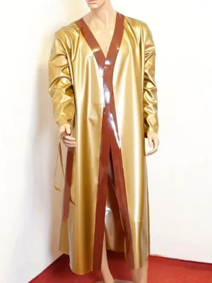 Long latex dressing-gown