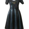 Latex Mini Dress Double O Halter Latex Mini Dress Double O Halter