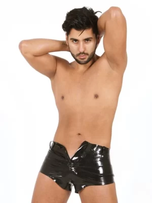 Latex Mens Boxer Shorts with Zipper Latex Mens Boxer Shorts with Zipper