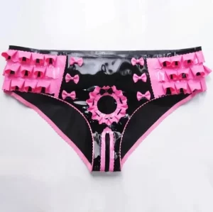 Latex Sissy Frilled Mini Briefs