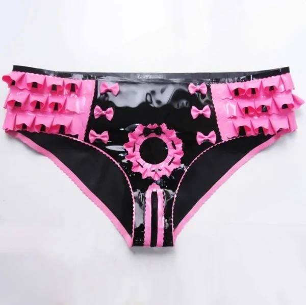 Latex Sissy Frilled Mini Briefs Latex Sissy Frilled Mini Briefs