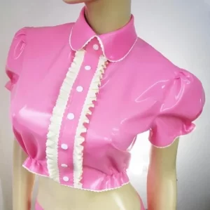 Latex Pink Sissy Blouse