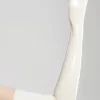 Long gloves made of molded latex in smoke translucent color