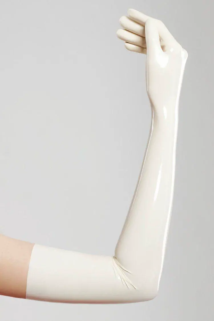 latex White Long Gloves Made Of Molded latex White Long Gloves Made Of Molded