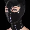 Latex Hood with Pigtails and Contrast Trim