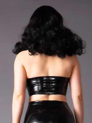 Latex Sweetheart Neckline Bandeau Bra